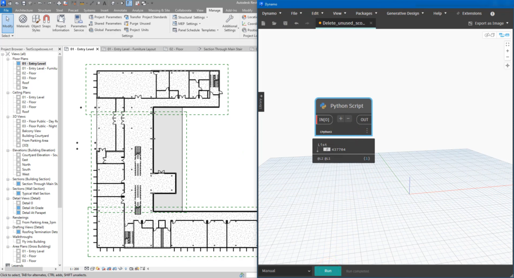 Dynamo script - Purge Unused Scope Boxes - Screenshot 1