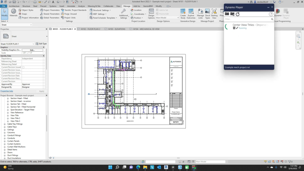 GeminiBIM Center View Titles Screenshot 1