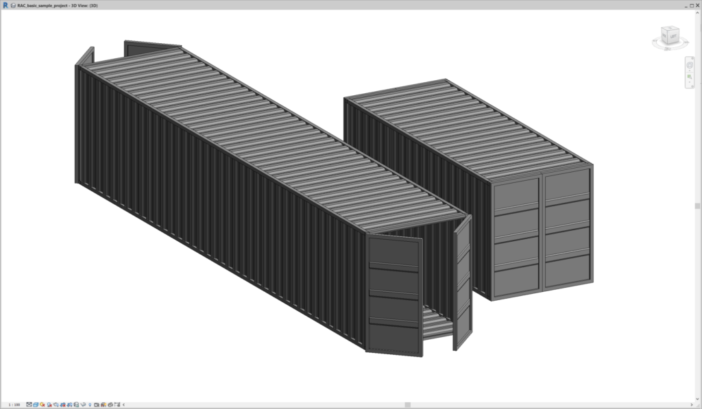 Revit family - Parametric shipping container - Screenshot 1