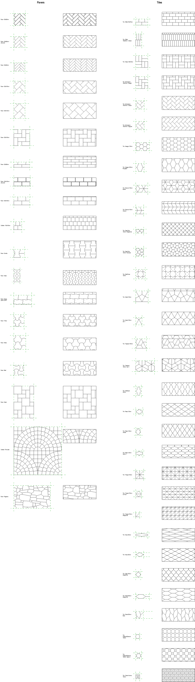 Revit fill patterns - Pavers&Tiles collection - Screenshot 2 ...